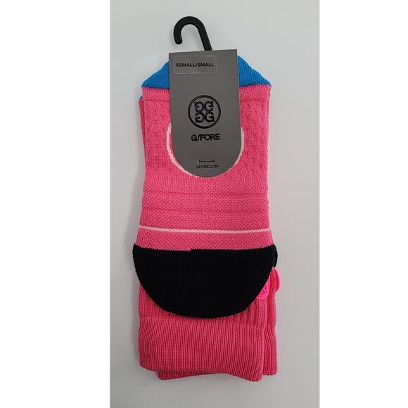 New NWT G/Fore Ladies Pray For Birdies Crew Socks Knockout Pink Size 5-8 - Picture 3 of 5